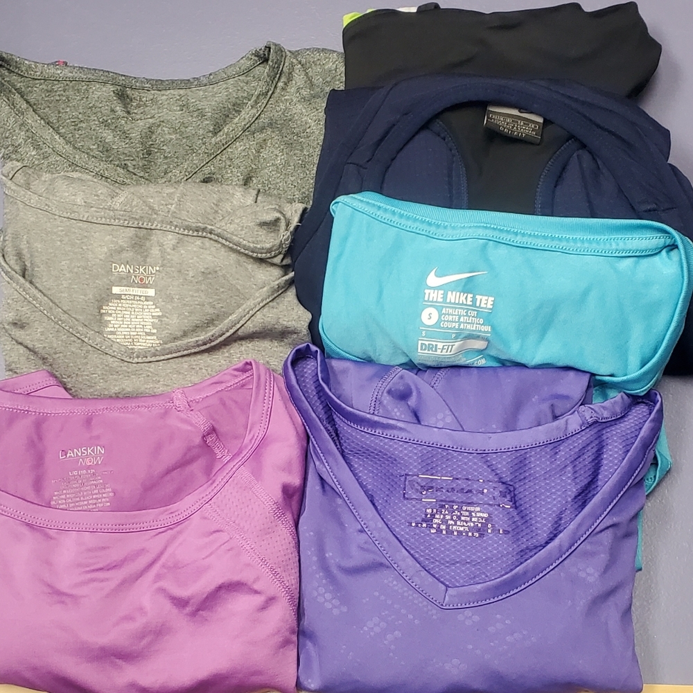 7 gym shirt, Nike S, Now S, Champion S